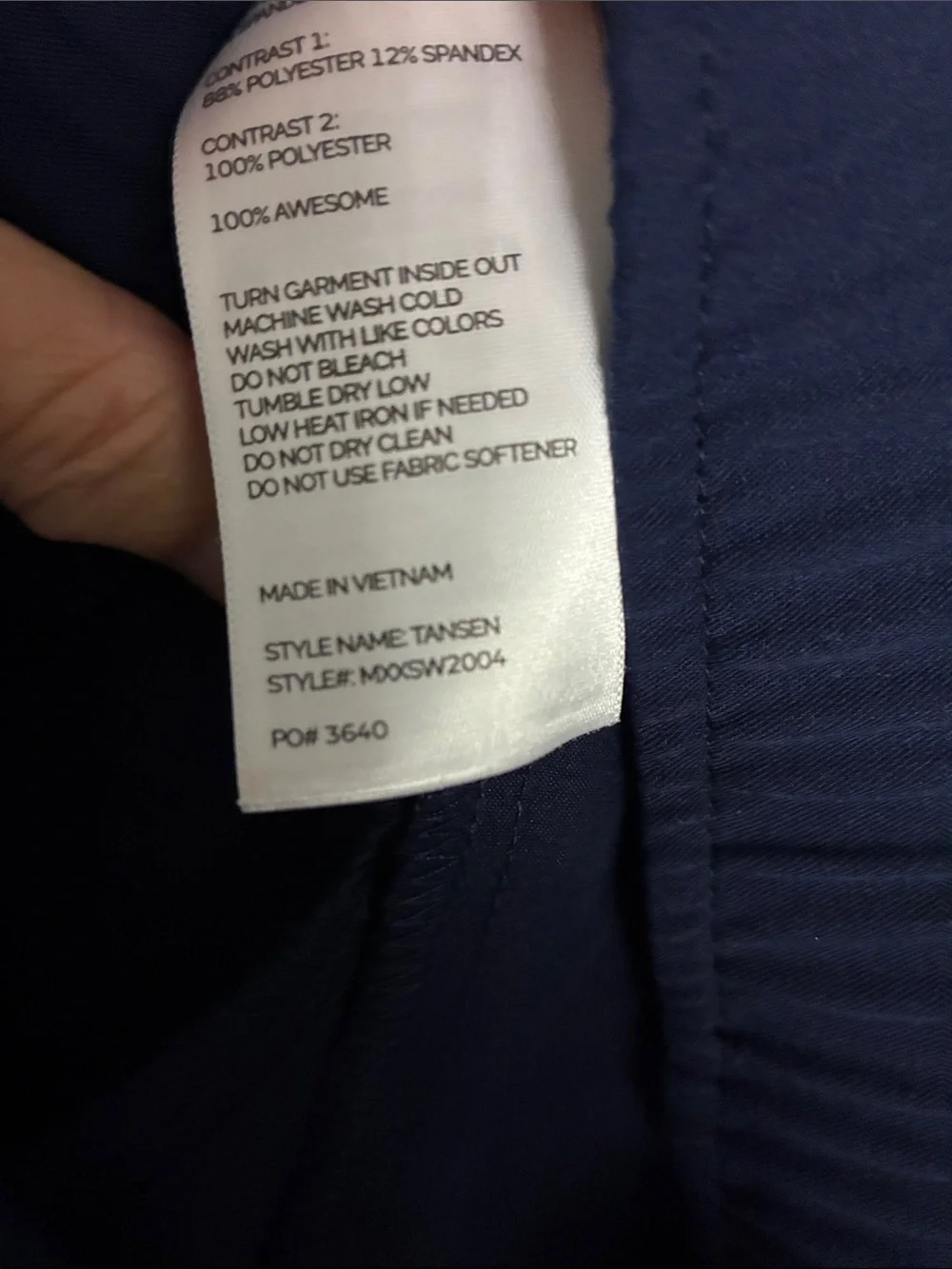 Figs Men's Navy Scrubs Joggers with Cream Drawstring